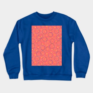 Circles pastel red pattern Crewneck Sweatshirt